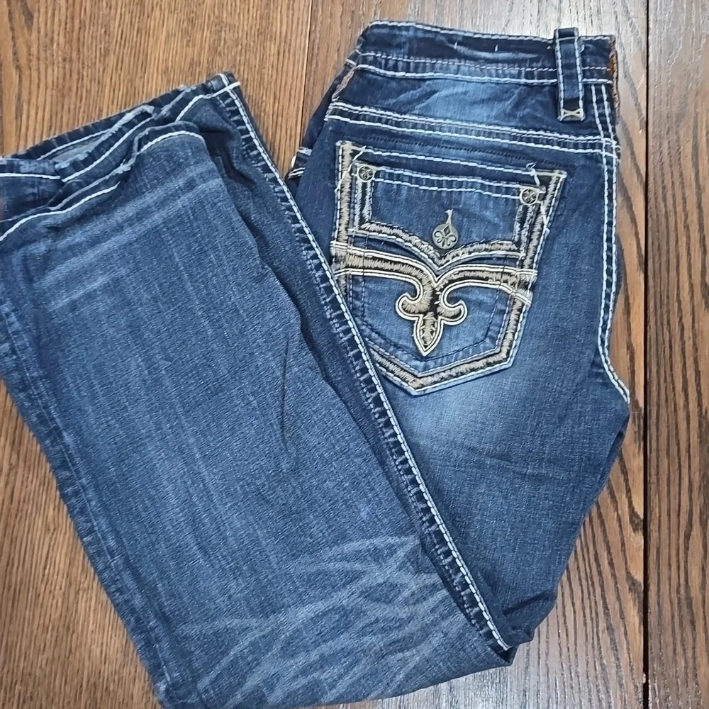 Rock Revival Men's Blue Jeans - Picture 2 of 3